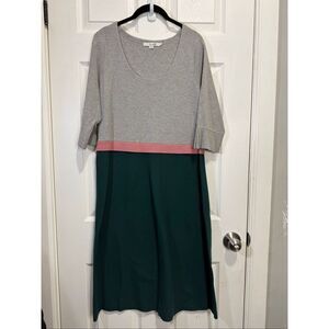Boden grey color block knit midi sweater dress US 14L